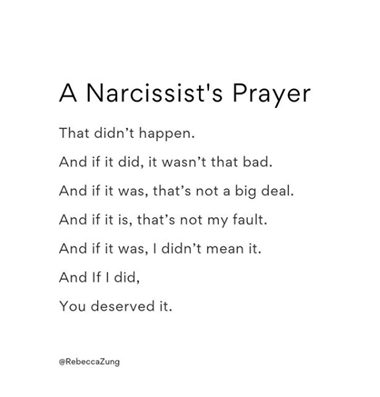 A Narcissist's Prayer A Narcissist's Prayer