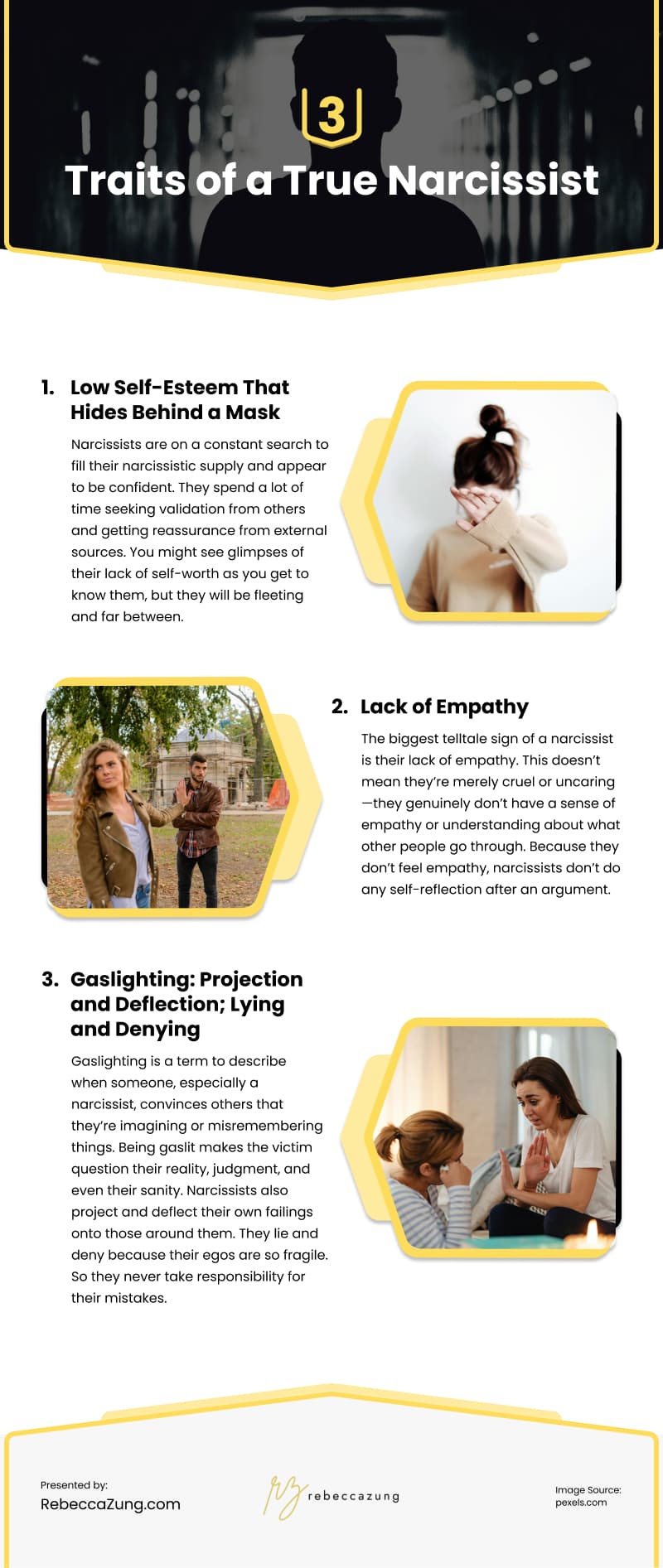 3 Traits of a True Narcissist Infographic 3 Traits of a True Narcissist Infographic