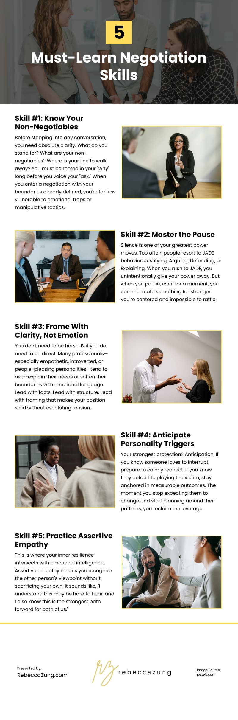 5 Must-Learn Negotiation Skills Infographic 5 Must-Learn Negotiation Skills Infographic